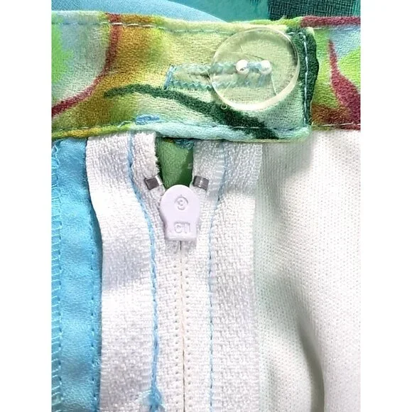 Xoxo Mini Skirt Womens Size 7 Floral Print Y2K Skater Polyester Made In USA - Picture 10 of 12